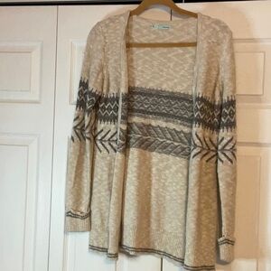Maurices Open Front Cream Gray  Cardigan‎ Medium